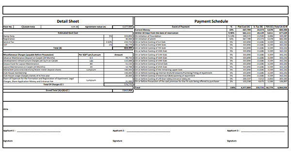 Birla Estates Vashi Costing Plan
